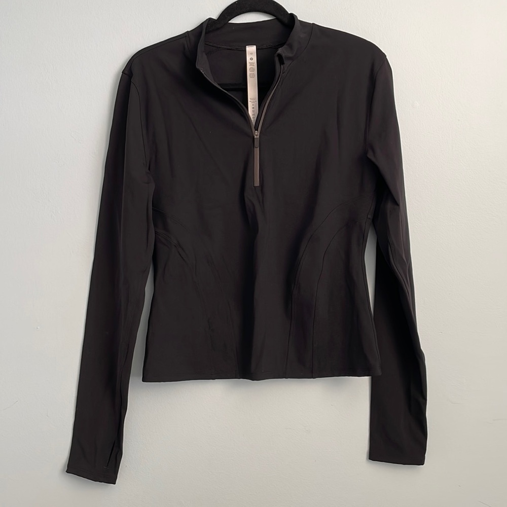Lululemon black half-zip pullover size 12